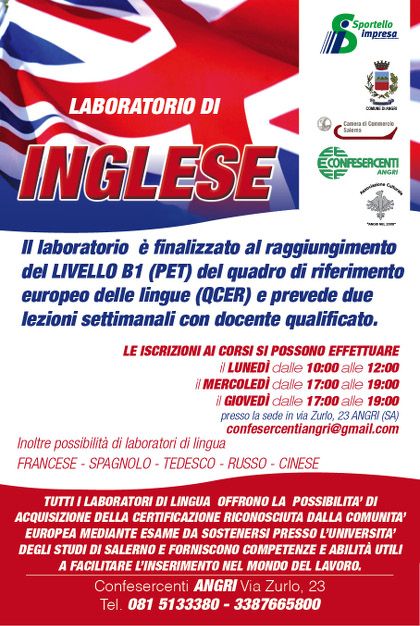 laboratori inglese confesercenti